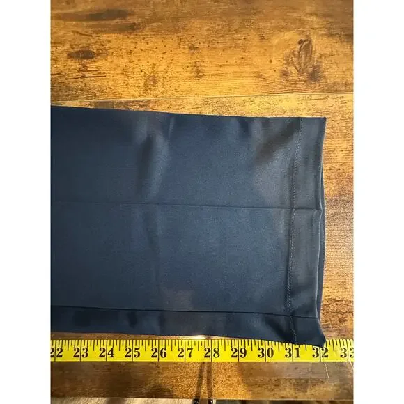 Izod Golf Mens Pants 32x32 Straight Leg Slim Navy Blue Stretch Chino Flat Front - Picture 4 of 7